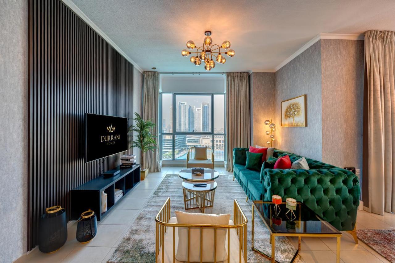 Durrani Homes - Luxe Living With Burj Khalifa And Fountain View - Third Room Without Partition Dubai Exteriör bild