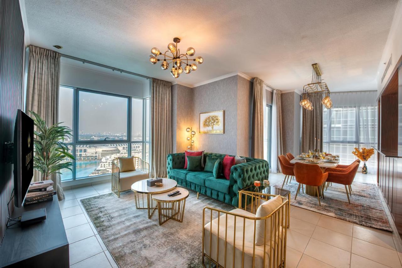 Durrani Homes - Luxe Living With Burj Khalifa And Fountain View - Third Room Without Partition Dubai Exteriör bild