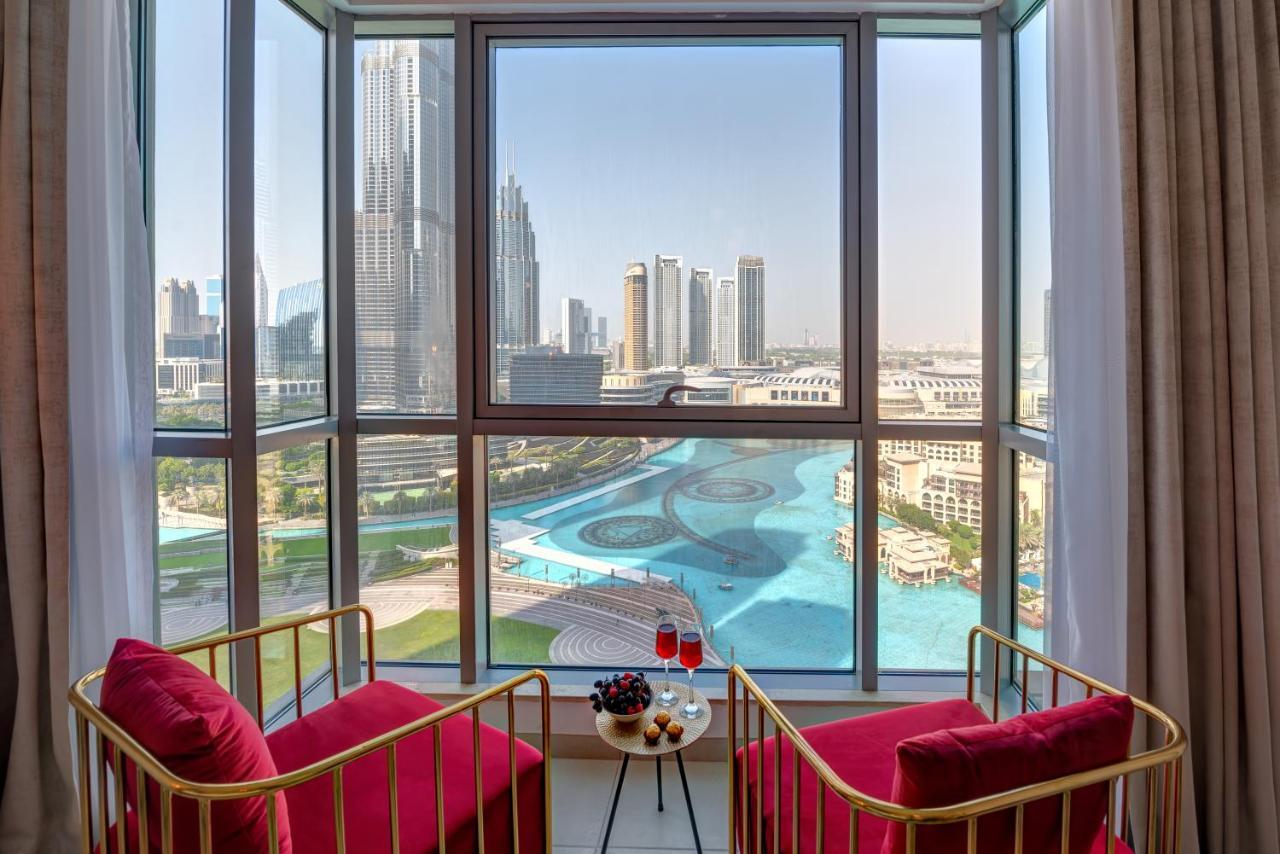 Durrani Homes - Luxe Living With Burj Khalifa And Fountain View - Third Room Without Partition Dubai Exteriör bild